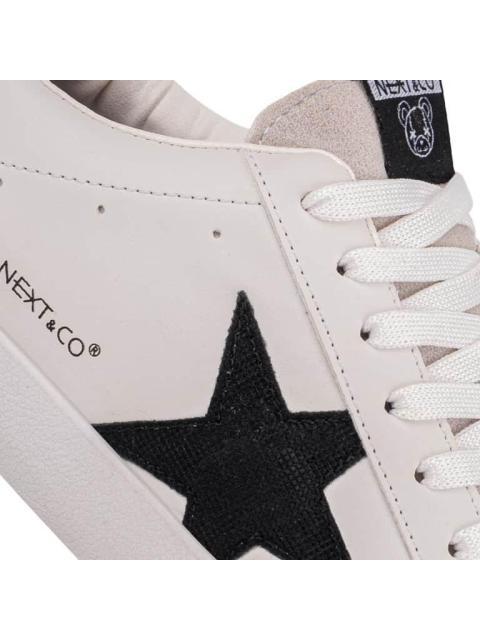 TENIS URBANO CHOCLO DETALLE BRILLOS BEIGE NEXT CO - Imagen 6