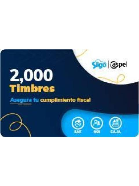 TIMBRES FISCALES ASPEL PAQUETE DE 2000 TIMBRES FACTE-2000 (ELECTRONICO)