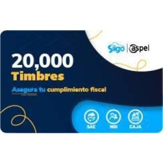 TIMBRES FISCALES ASPEL PAQUETE DE 20 000 TIMBRES FACTE-20000 (ELECTRONICO)