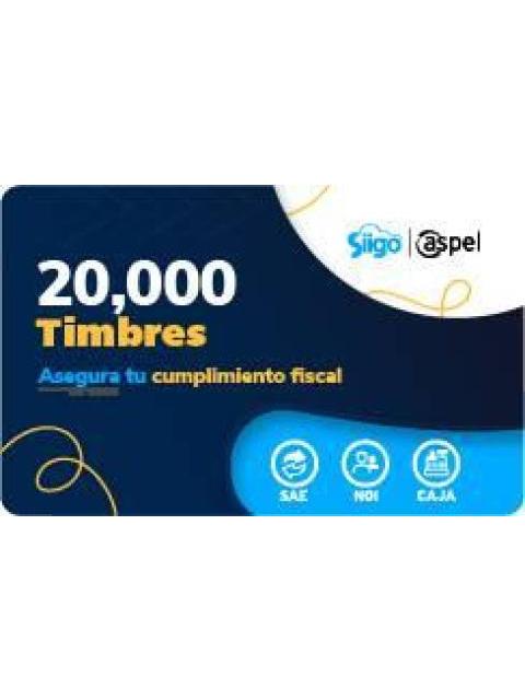 TIMBRES FISCALES ASPEL PAQUETE DE 20 000 TIMBRES FACTE-20000 (ELECTRONICO)