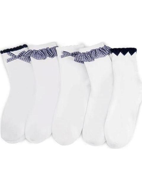 TINES CON OLANES SET DE 5 PARES UNITALLA BLANCO HELLODREAM