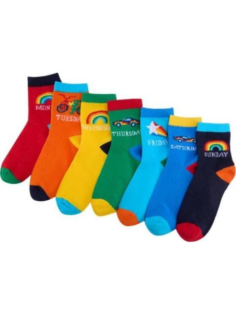 TINES ESTAMPADOS SEMANARIO SET DE 7 PARES UNITALLA MULTICOLOR HELLODREAM
