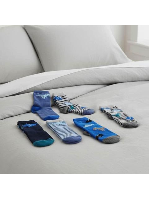 TINES ESTAMPADOS SET DE 7 PARES UNITALLA AZUL HELLODREAM - Imagen 6