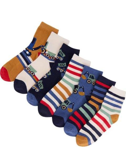TINES ESTAMPADOS SET DE 7 PARES UNITALLA MULTICOLOR HELLODREAM