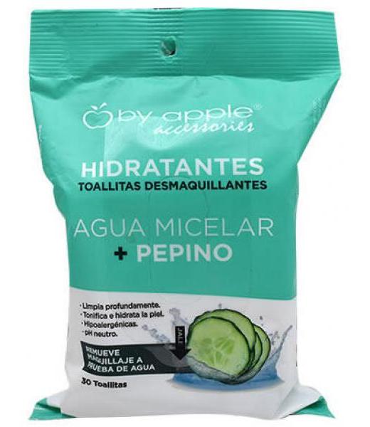 TOALLITA DESMAQUILLANTE CON AGUA MICELAR Y PEPINO 30 PZAS BY APPL