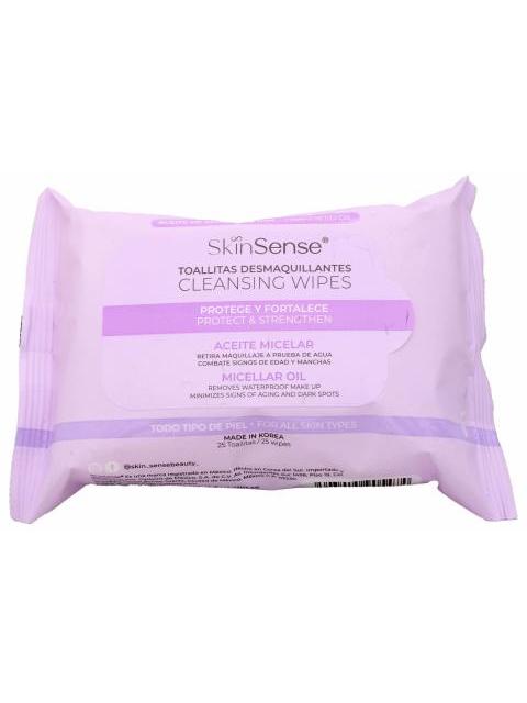 TOALLITAS DESMAQUILLANTES ACEITE SEMILLA DE UVA 25 PZAS SKIN SENS