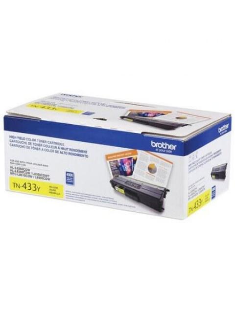 TONER BROTHER TN-433Y ALTO RENDIMIENTO AMARILLO 4000 PAGINAS - Imagen 2