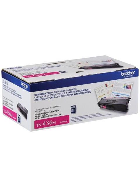 TONER BROTHER TN436 SUPER ALTO RENDIMIENTO MAGENTA 6.500 PAGINAS - Imagen 2