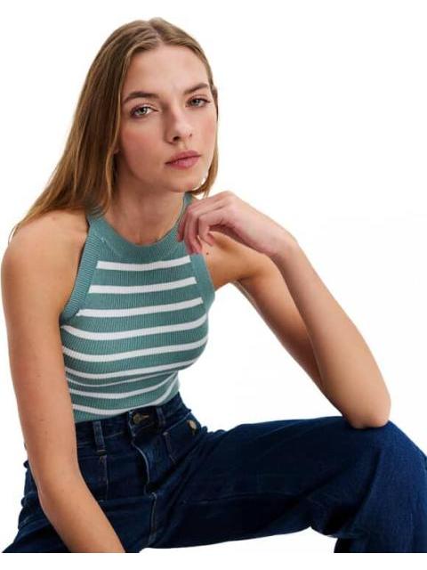TOP CASUAL AZUL HOLLY LAND - Imagen 4