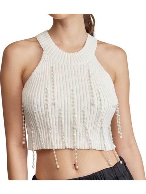 TOP CON PERLAS MARFIL HOLLY LAND - Imagen 3