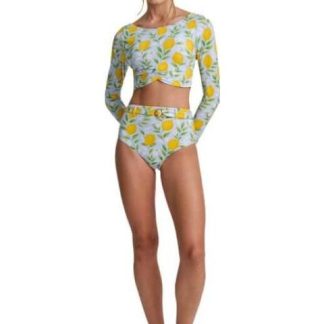 TOP DE BIKINI MANGA LARGA AZUL HOLLY LAND