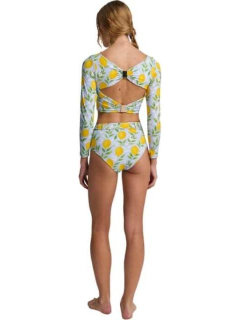 TOP DE BIKINI MANGA LARGA AZUL HOLLY LAND - Imagen 3