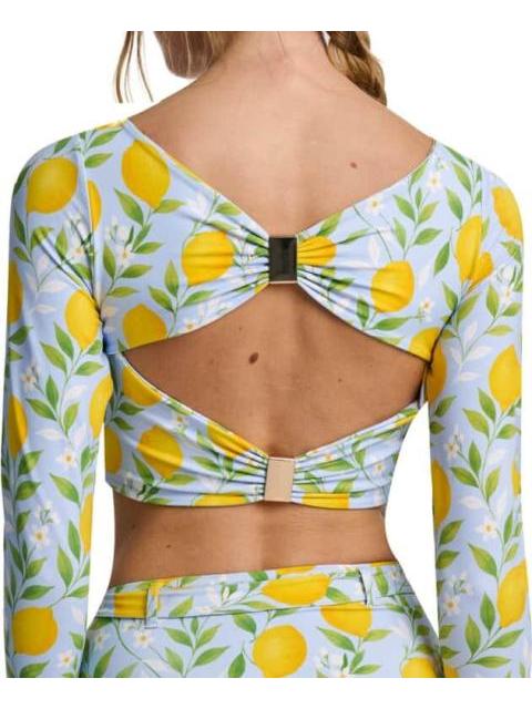 TOP DE BIKINI MANGA LARGA AZUL HOLLY LAND - Imagen 4