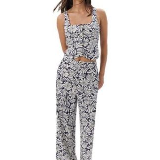 TOP DE LINO AZUL MARINO HOLLY LAND