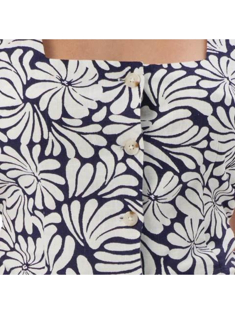 TOP DE LINO AZUL MARINO HOLLY LAND - Imagen 6