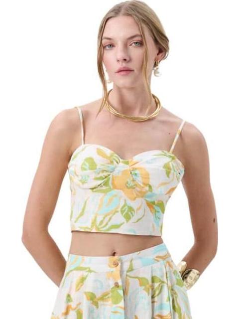 TOP DE LINO BEIGE HOLLY LAND - Imagen 2
