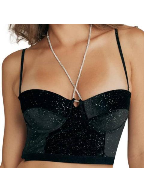 TOP TIRANTES CON BRILLOS NEGRO LOVE TO LOUNGE - Imagen 6
