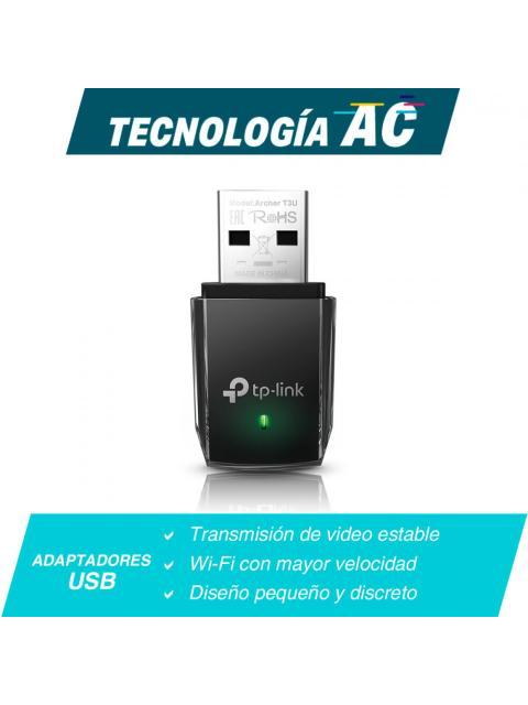TP-LINK ADAPTADOR DE RED USB ARCHER T3U ALAMBRICO WLAN 1267 MBIT-S 2.4-5GHZ - Imagen 2