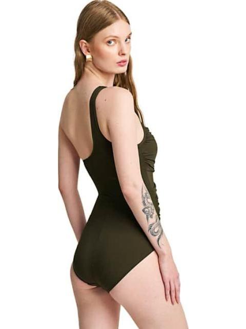 TRAJE DE BAÑO ASIMETRICO VERDE OLIVO HOLLY LAND - Imagen 3