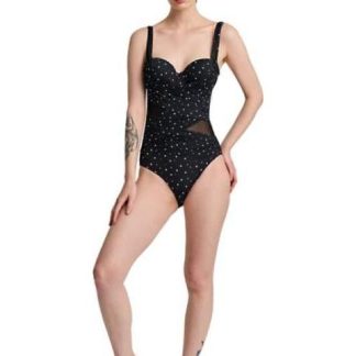 TRAJE DE BAÑO CON TRANSPARENCIAS NEGRO HOLLY LAND