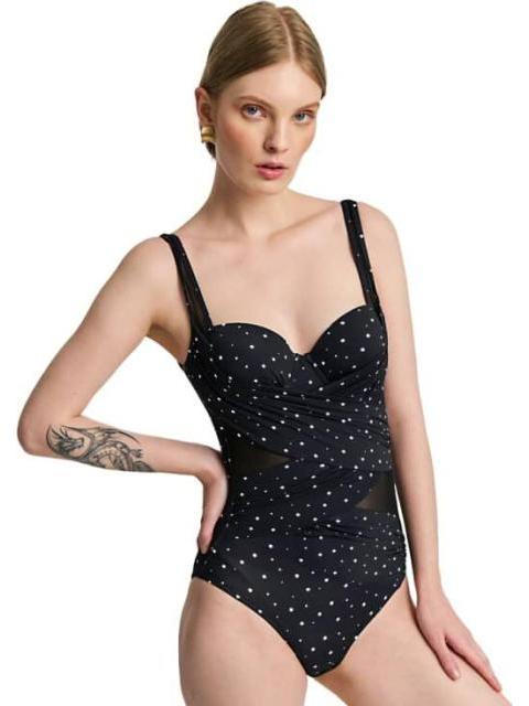 TRAJE DE BAÑO CON TRANSPARENCIAS NEGRO HOLLY LAND - Imagen 2