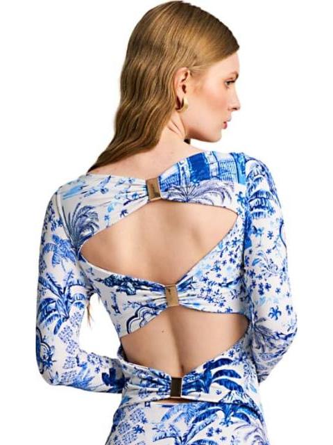 TRAJE DE BAÑO MANGA LARGA AZUL HOLLY LAND - Imagen 3