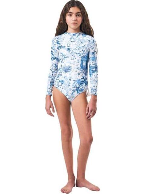 TRAJE DE BAÑO MANGA LARGA AZUL HOLLY LAND KIDS