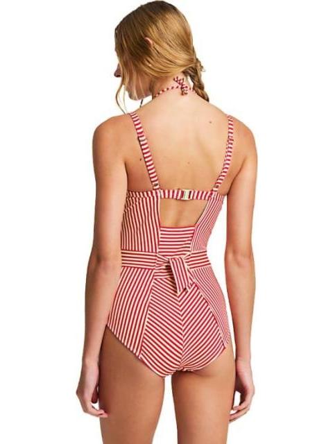 TRAJE DE BAÑO RAYADO ROJO HOLLY LAND - Imagen 5