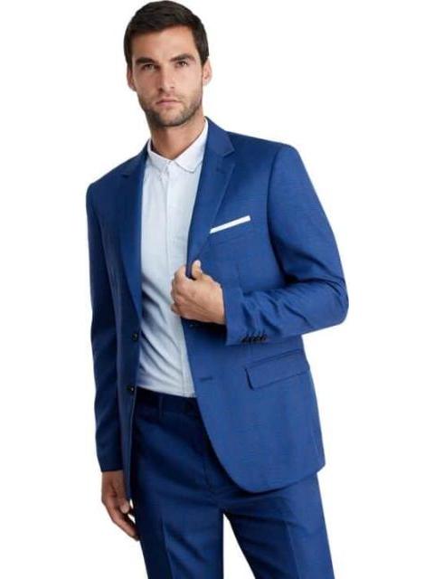 TRAJE DE VESTIR CUADROS AZUL HPC POLO - Imagen 3