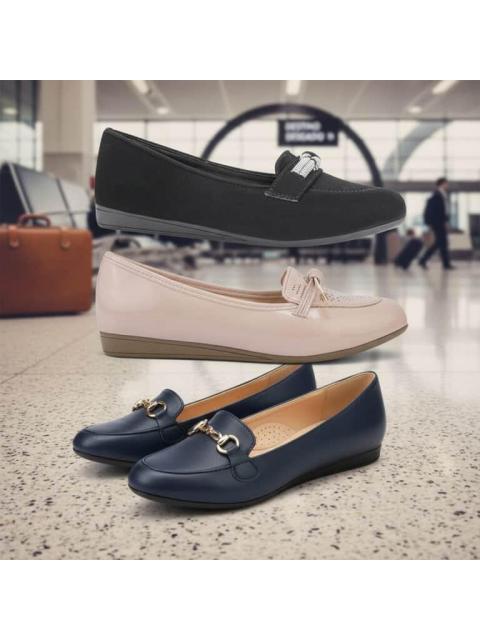 TRIPACK BALLERINAS CON ADORNO MULTICOLOR SHOSH