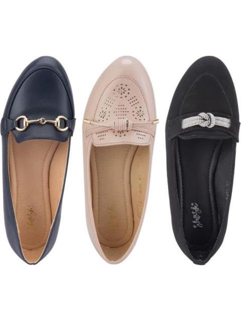 TRIPACK BALLERINAS CON ADORNO MULTICOLOR SHOSH - Imagen 4