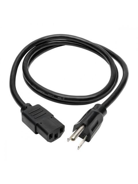 TRIPP LITE BY EATON CABLE DE PODER NEMA 5-15P MACHO - C13 COUPLER HEMBRA 1.22 METROS NEGRO - Imagen 2