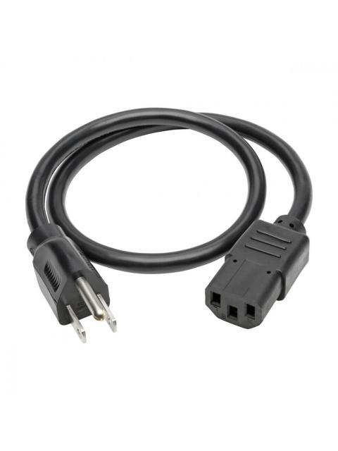 TRIPP LITE BY EATON CABLE DE PODER NEMA 5-15P MACHO - C13 COUPLER HEMBRA 61CM NEGRO - Imagen 2