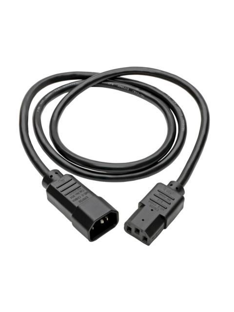 TRIPP LITE BY EATON CABLE DE PODER PARA PC C14 COUPLER MACHO - C13 HEMBRA COUPLER 1.22 METROS NEGRO - Imagen 4
