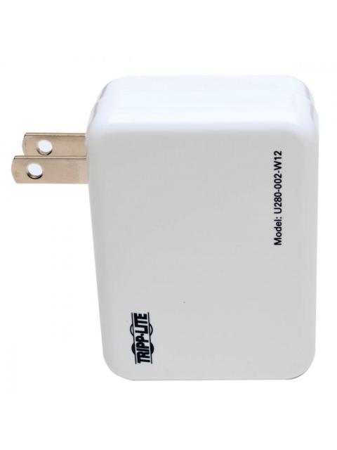 TRIPP LITE BY EATON CARGADOR DE PARED U280-002-W12 5V 2X USB 2.0 BLANCO-AZUL - Imagen 4