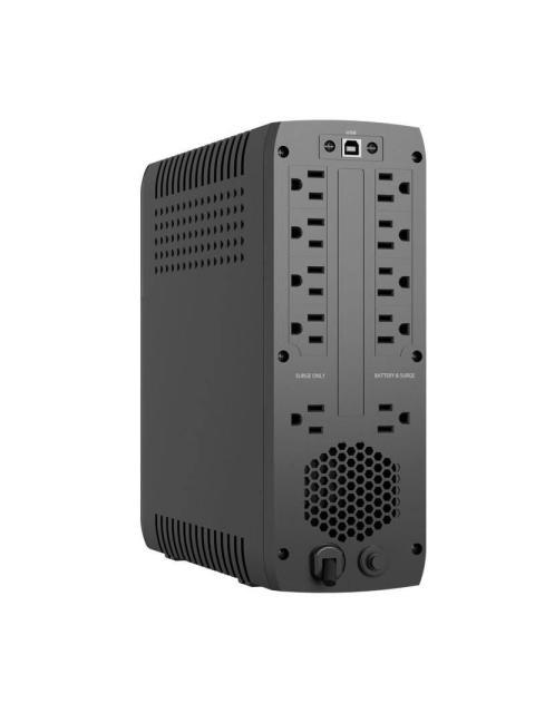 UPS INTELIGENTE 1000VA-600W TORRE COMPACTA 10 SALIDAS LCD PUERTOS USB DE CARGA SOFTWARE120V - Imagen 4