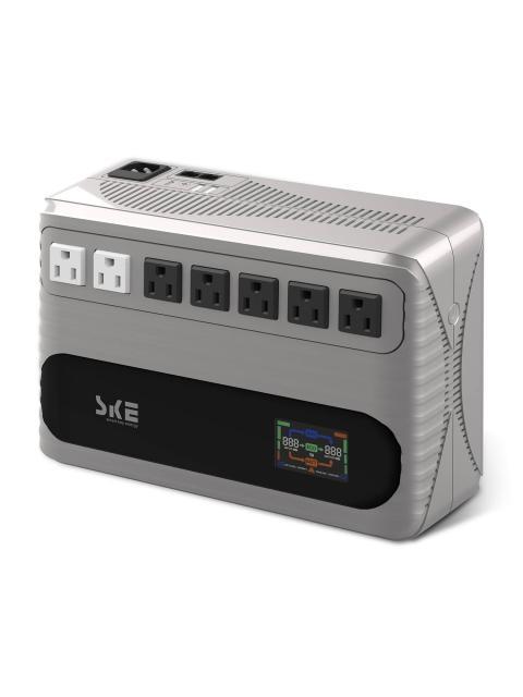 UPS INTERACTIVO SKE ENERGY GF1000 1000VA-600W COLOR PLATA Y NEGRO VOLTAJE DE ENTRADA Y SALIDA 120V