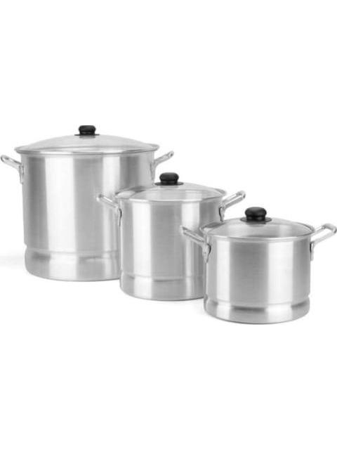 VAPORERA LAMEX JUEGO DE 3 VAPORERAS CON TAPA GRIS LAMEX