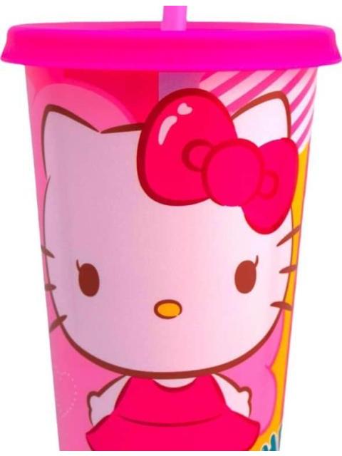 VASO CON POPOTE HELLO KITTY MULTICOLOR HELLO KITTY - Imagen 6