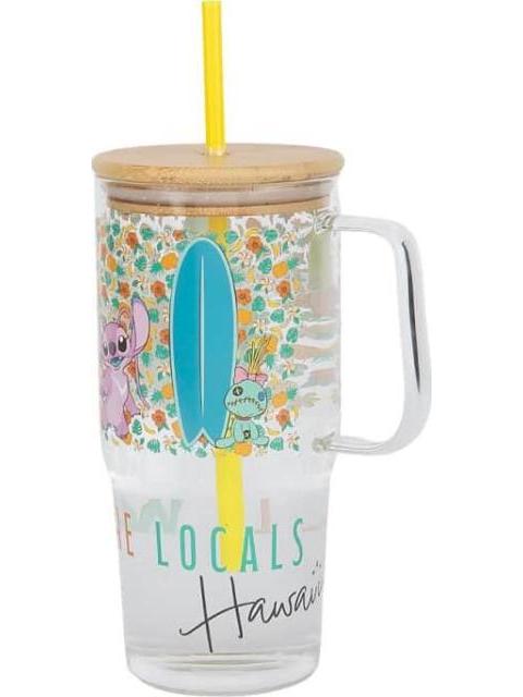 VASO DE VIDRIO MULTICOLOR STITCH - Imagen 2
