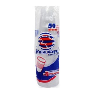 VASO PLASTICO JAGUAR #8 IRROMPIBLE BOLSA CON 50 PIEZAS
