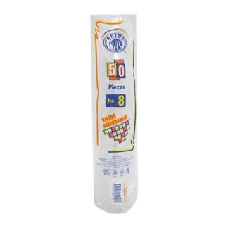 VASO PLASTICO REYMA #8 BOLSA CON 50 PIEZAS