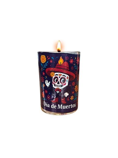 VELADORA SAN JUAN CAFETERO DIA DE MUERTOS 1 PZ.