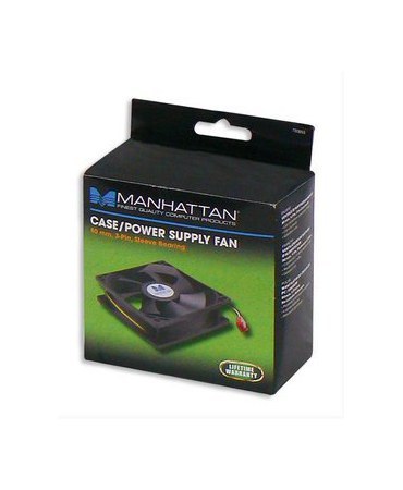 VENTILADOR MANHATTAN 3-PIN PARA PC 80MM 2500RPM NEGRO - Imagen 2