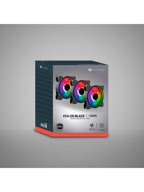 VENTILADOR BALAM RUSH EOLOX BLAZE EX50K 3X 120MM 1500RPM ARGB NEGRO - Imagen 5