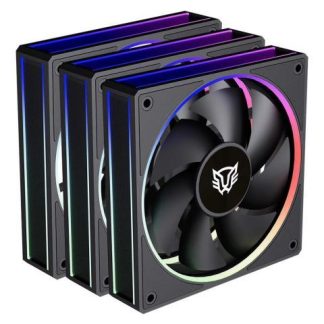 VENTILADOR BALAM RUSH EOLOX BORA EXB85 3X 120MM 1600RPM RGB NEGRO