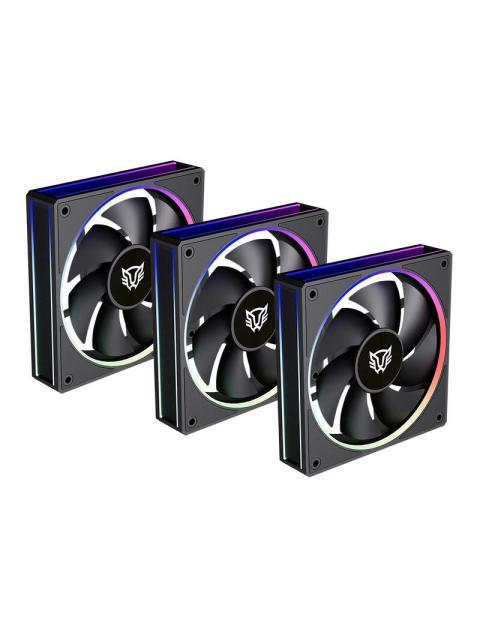 VENTILADOR BALAM RUSH EOLOX BORA EXB85 3X 120MM 1600RPM RGB NEGRO - Imagen 3