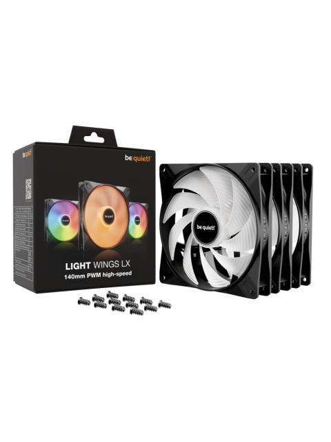 VENTILADOR BE QUIET! LIGHT WINGS LX 3X 140MM 1800RPM ARGB NEGRO - Imagen 4