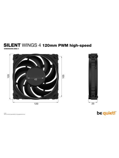 VENTILADOR BE QUIET! SILENT WINGS 4 120MM 2500RPM NEGRO - Imagen 5