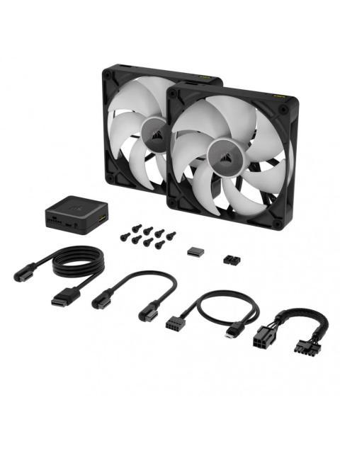 VENTILADOR CORSAIR ICUE LINK RX140 RGB 140MM 300 - 1700RPM NEGRO - 2 PIEZAS - Imagen 3